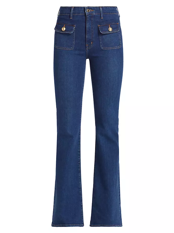 Расклешенные джинсы Brandi с накладными карманами Derek Lam 10 Crosby, цвет bedford dark