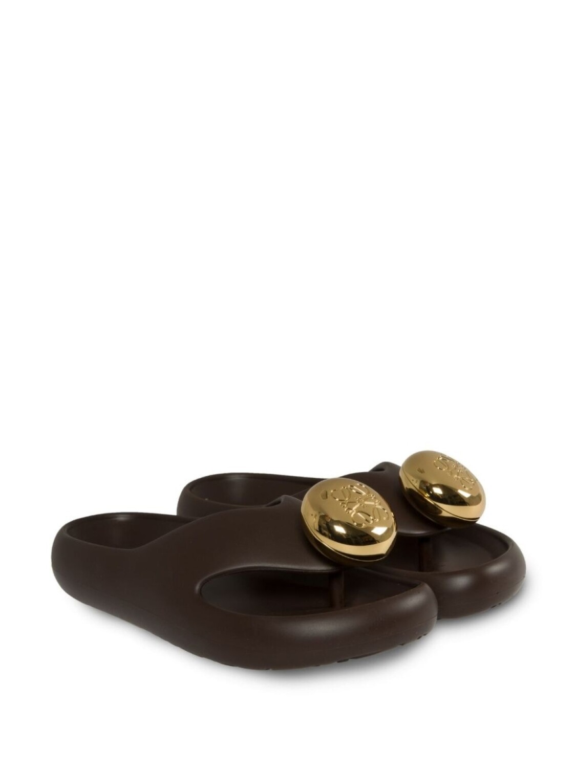 

LOEWE шлепанцы с логотипом, коричневый