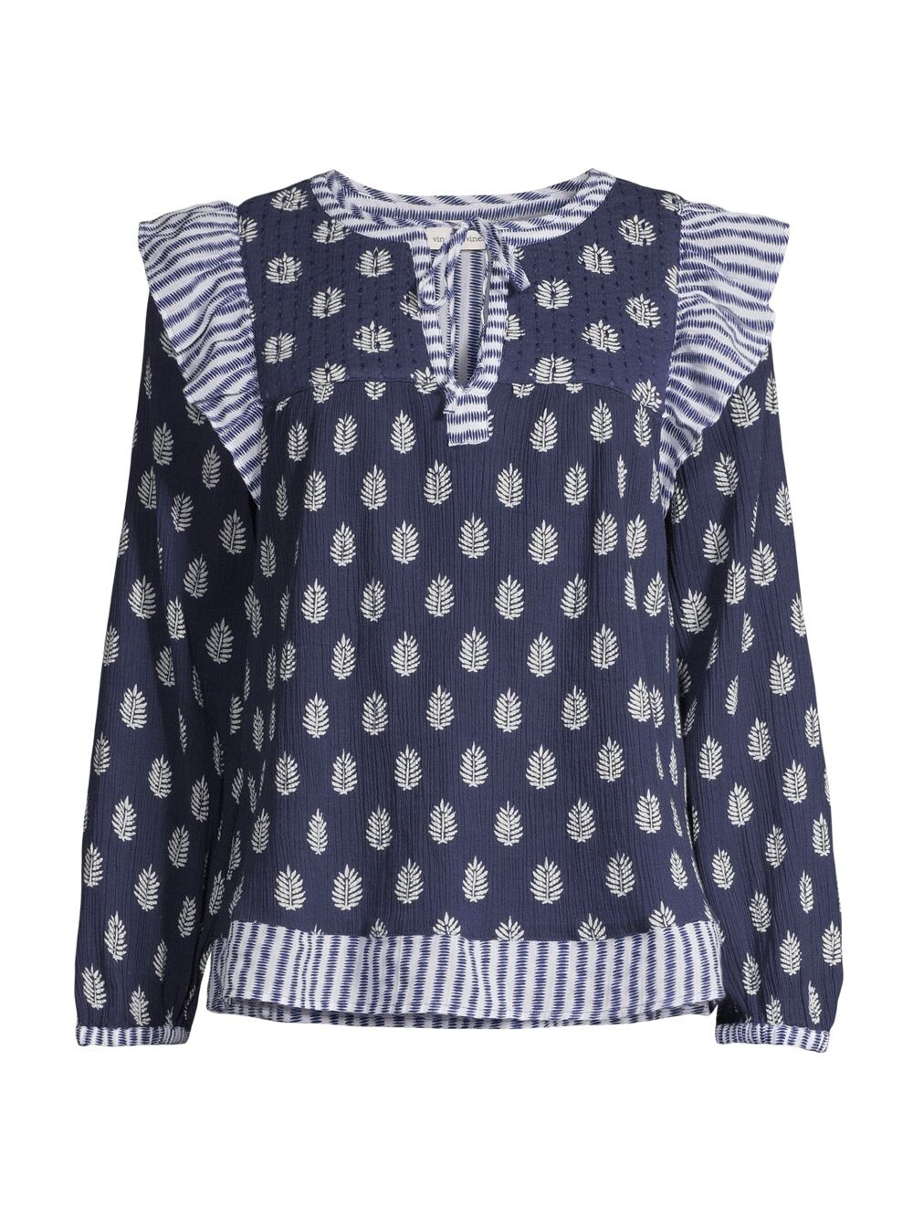 

Топ Fleur De Leaf с оборками Vineyard Vines, синий