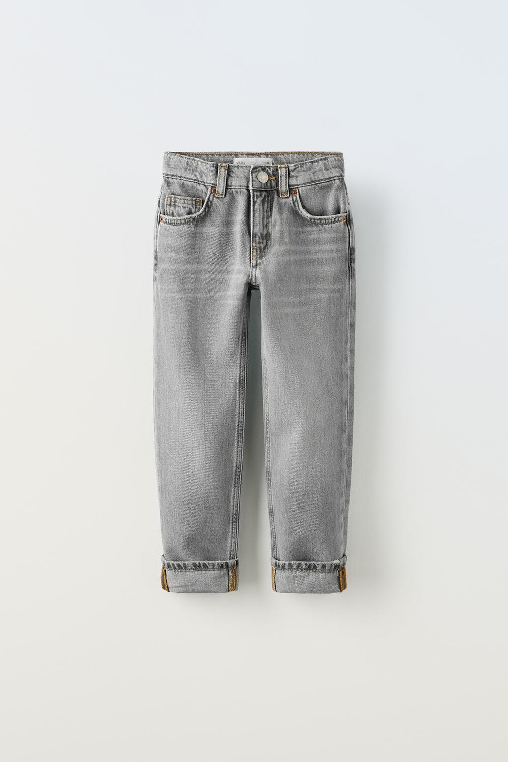 

Джинсовые брюки оригинального кроя ZARA, серый