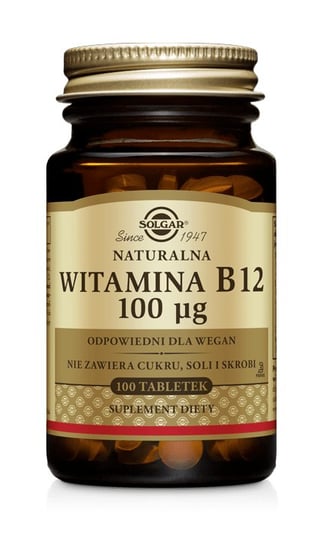Solgar, Natural Витамин B12, пищевая добавка, 100 таблеток витамин b12 100 мкг 100 таблеток solgar