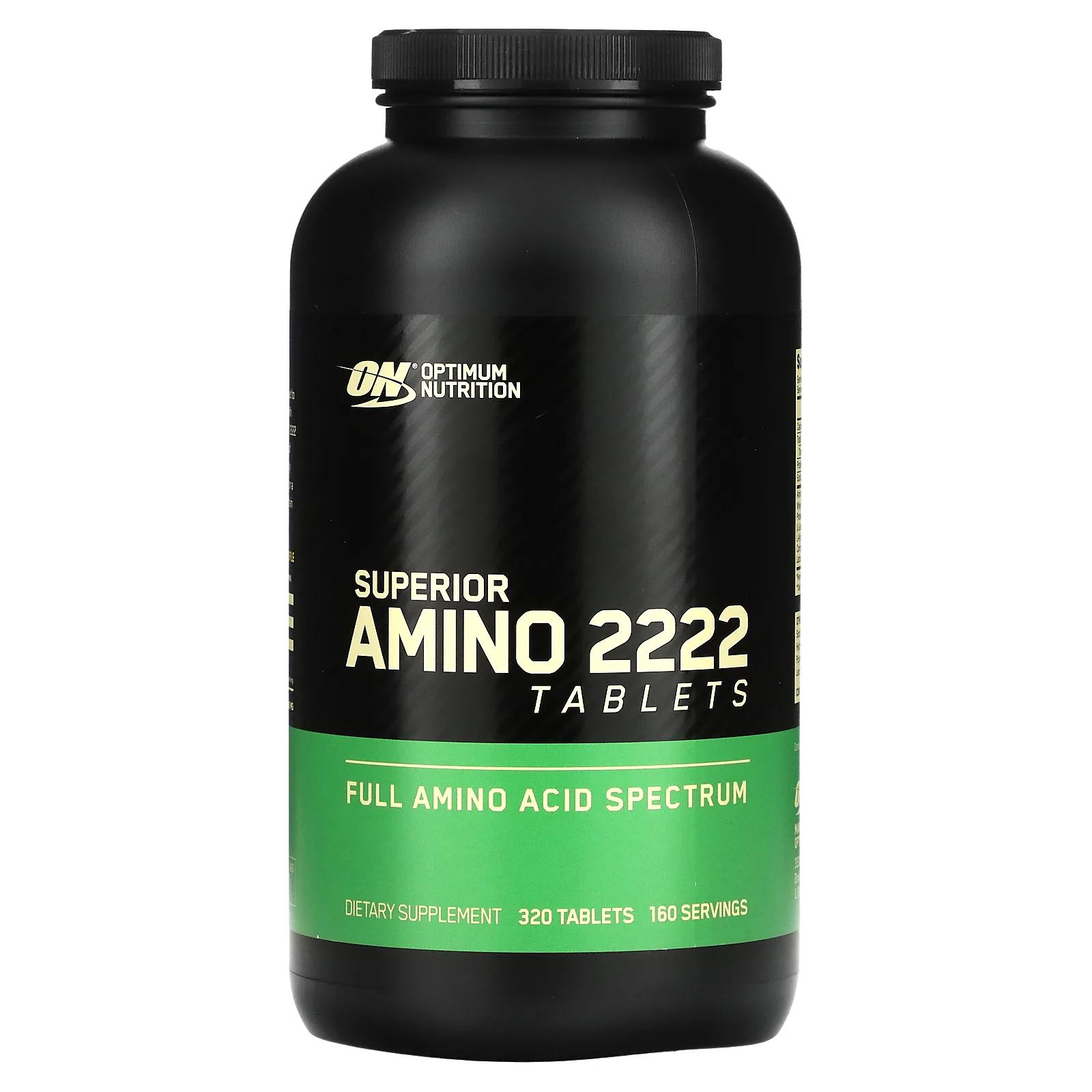 Optimum Nutrition Superior Amino 2222 Tabs 320 таблеток amino bcaa 8400 mg 360 tabs 360 таблеток