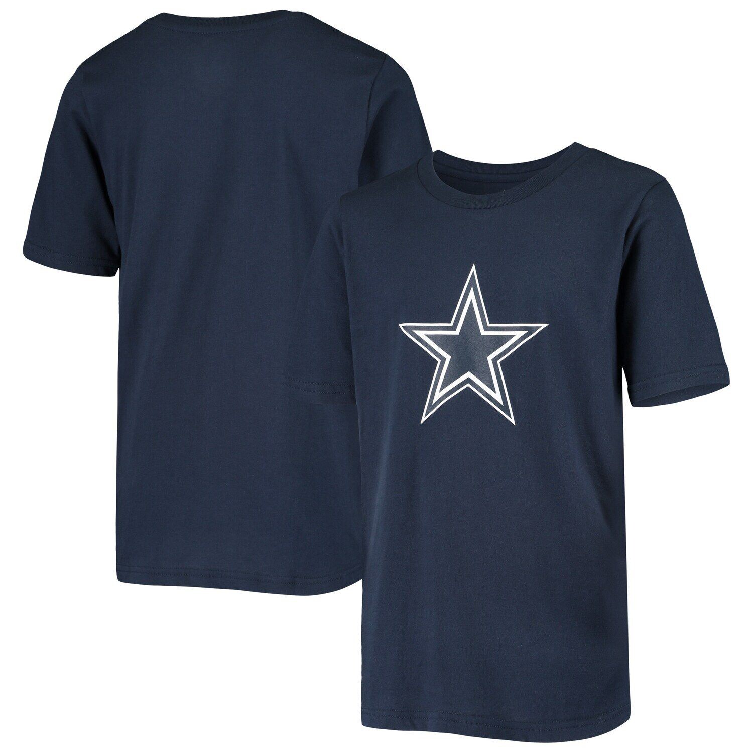 

Молодежная темно-синяя футболка с логотипом Dallas Cowboys Primary Outerstuff
