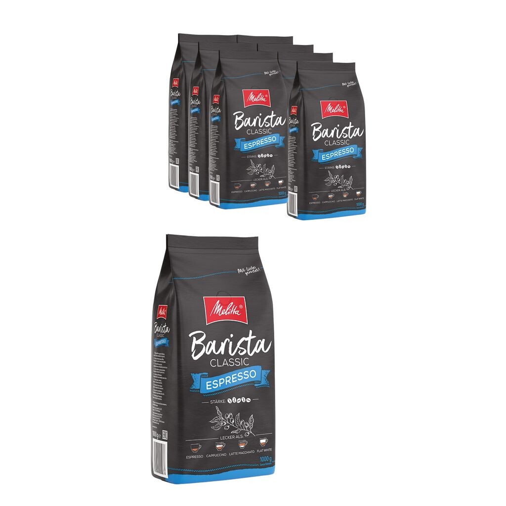 

Кофе MELITTA в зернах Barista Espresso 8 x 1 кг мощный и пряный