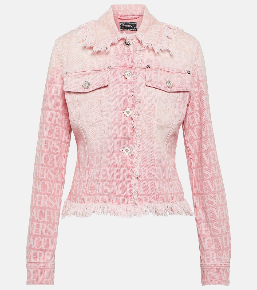 

Джинсовая куртка Versace Allover VERSACE, розовый