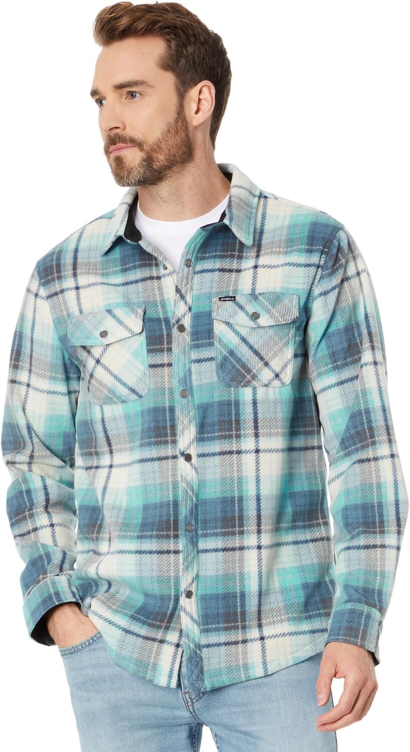 

Рубашка Glacier Plaid Superfleece O'Neill, цвет Scrub Blue