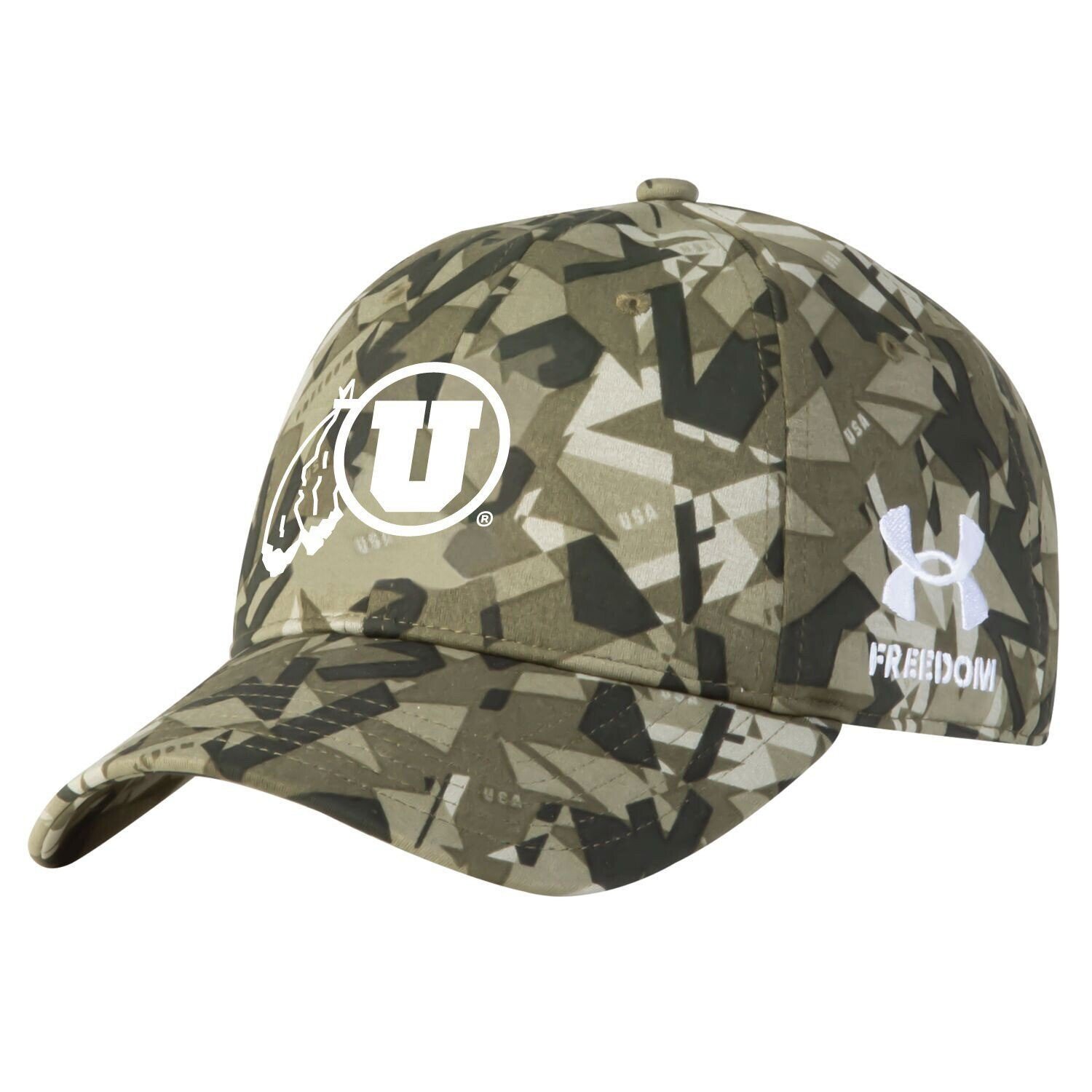 

Мужская регулируемая шапка Under Armour Camo Utah Utes Freedom Collection
