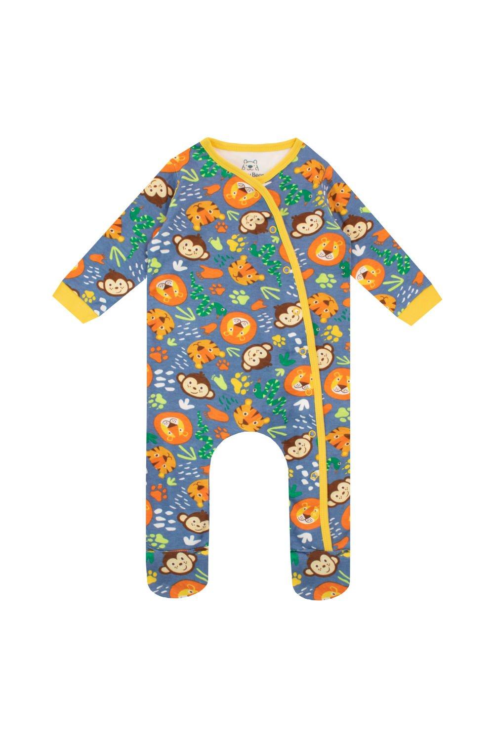 Комбинезон для сна с изображением животных джунглей для малышей Harry Bear, синий