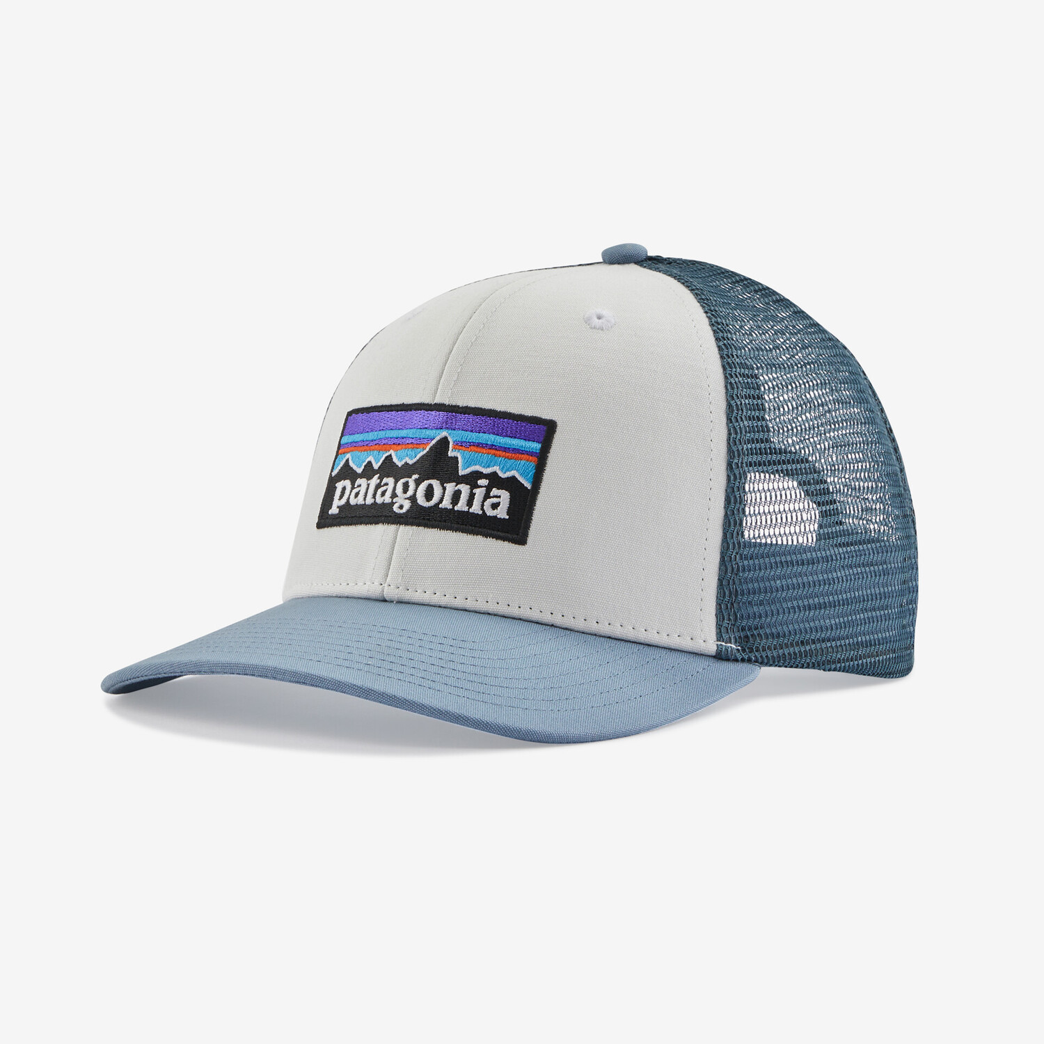 

Кепка дальнобойщика с логотипом P-6 Patagonia, цвет White w/Light Plume Grey