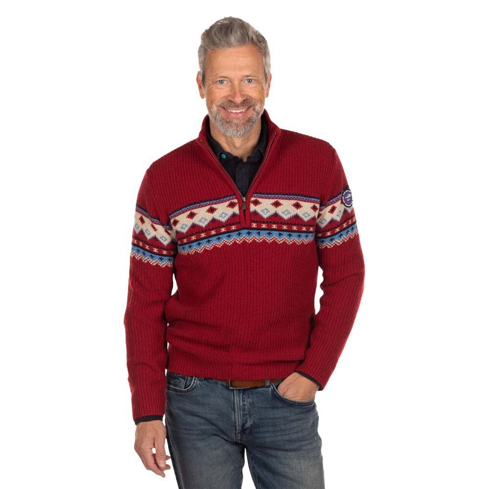 

Свитер Nza New Zealand Aranga half zip, красный