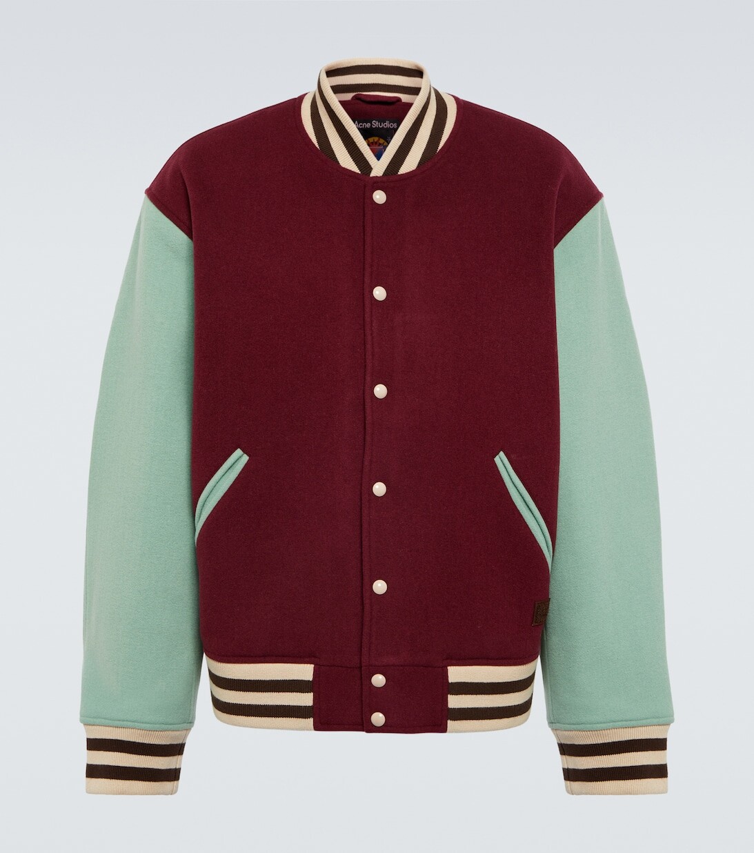

Университетская куртка из смесовой шерсти Acne Studios, красный
