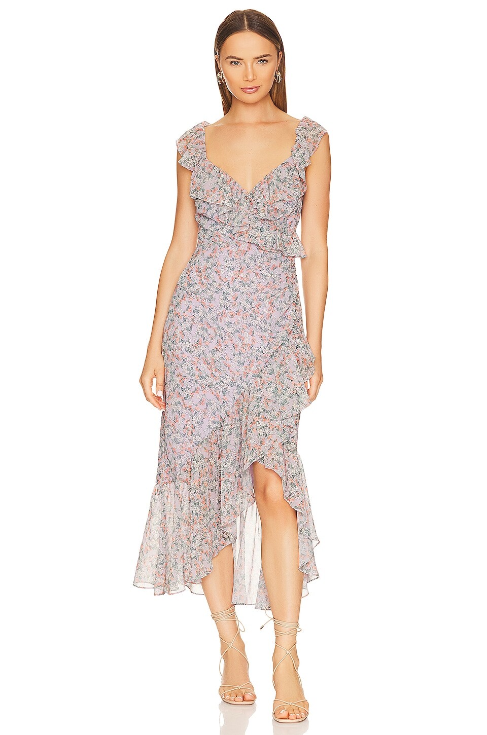 

Платье ASTR the Label Mahalia, цвет Lilac & Orange Floral