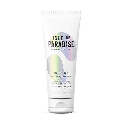 

Isle of Paradise HAPPY TAN Лосьон для искусственного загара 200 мл Автозагар для постепенного загара с натуральными и веганскими ингредиентами