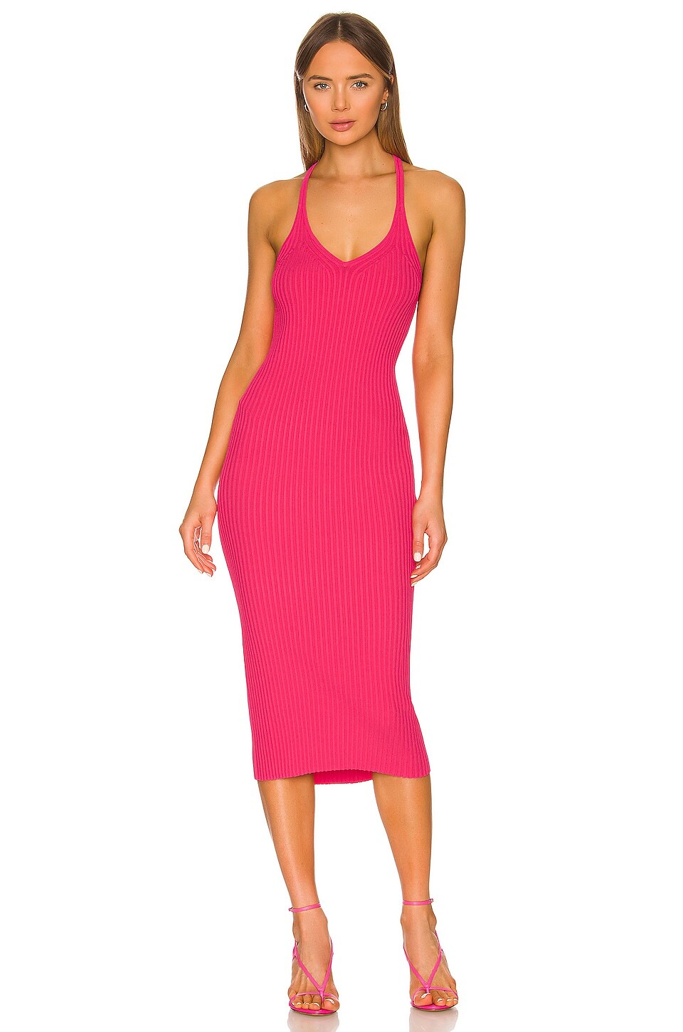 

Платье миди Helmut Lang Rib, цвет Rose