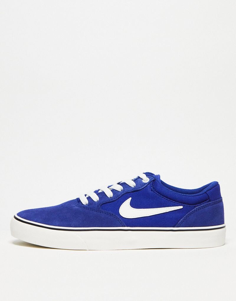 

Nike – Chron 2 – кроссовки из сине-белой парусины
