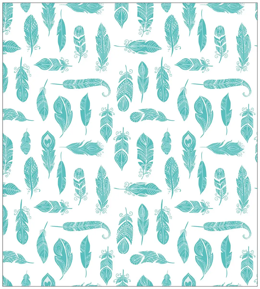 

Оконная пленка MySpotti "Look Feathers turquois", полупрозрачная, гладкая, статически клейкая, 90 х 100 см, статически клейкая 100х90 см, бирюзовый/белый
