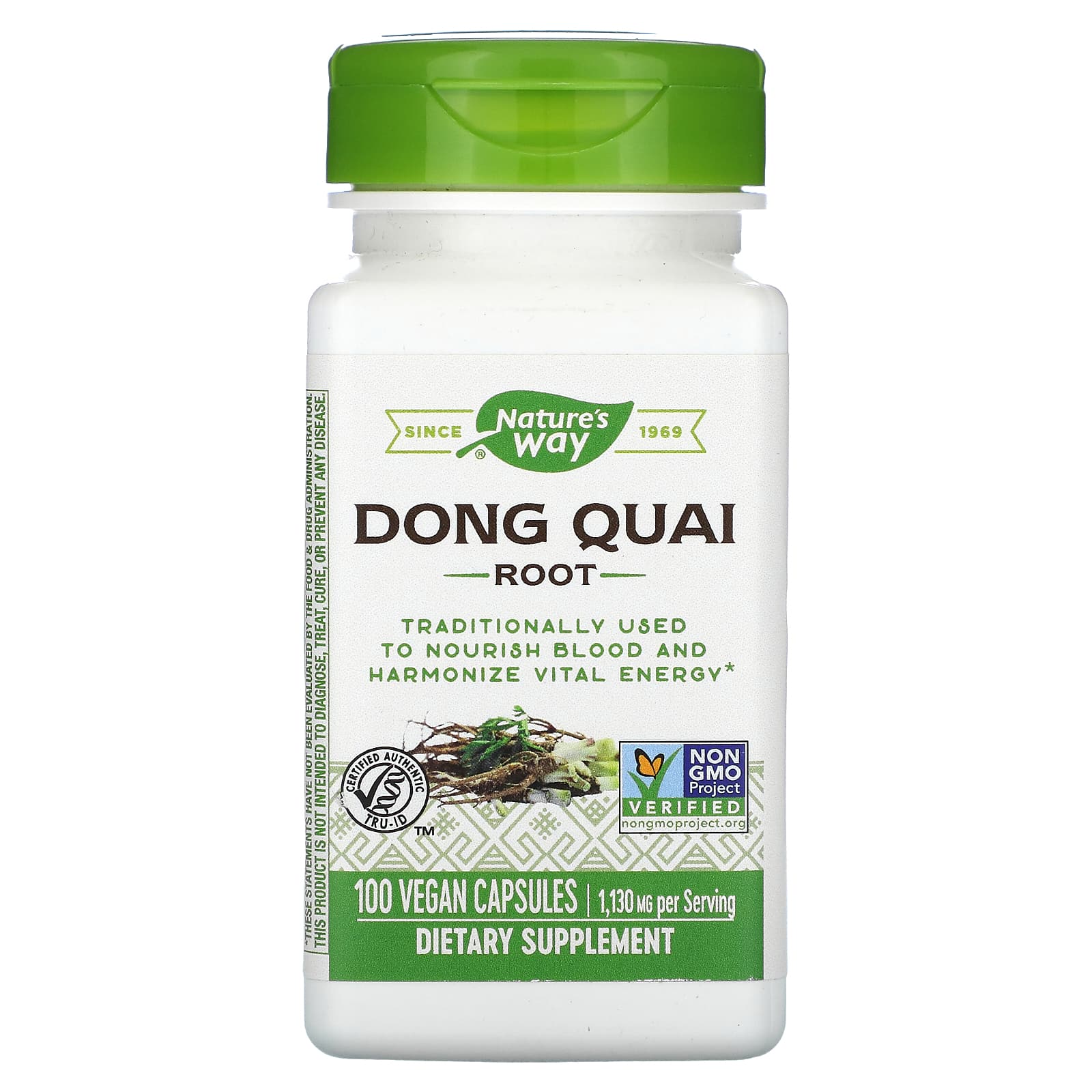 Nature's Way Dong Quai Root 565 mg 100 Vegetarian Capsules