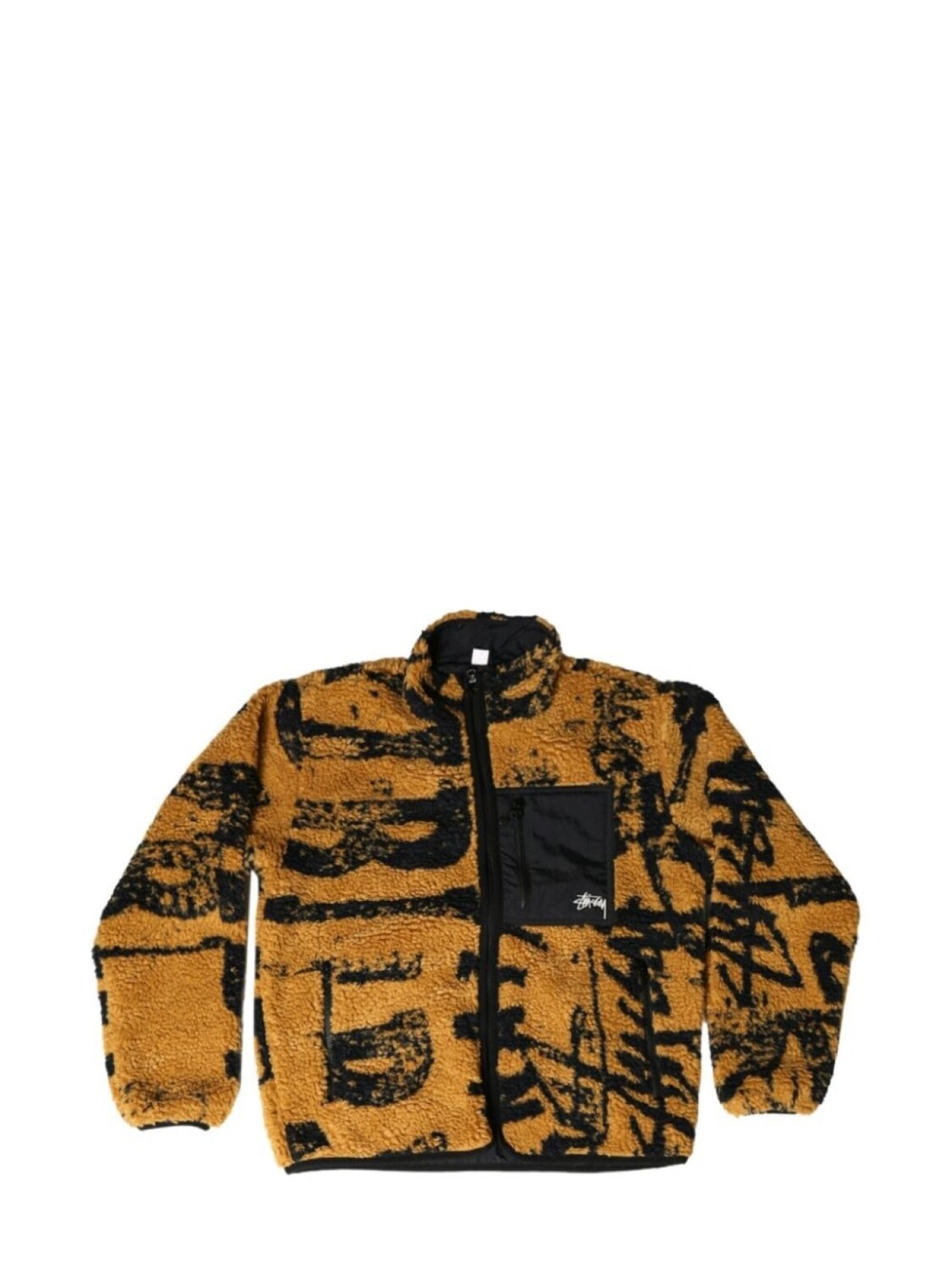 

Stüssy двусторонняя флисовая куртка, желтый