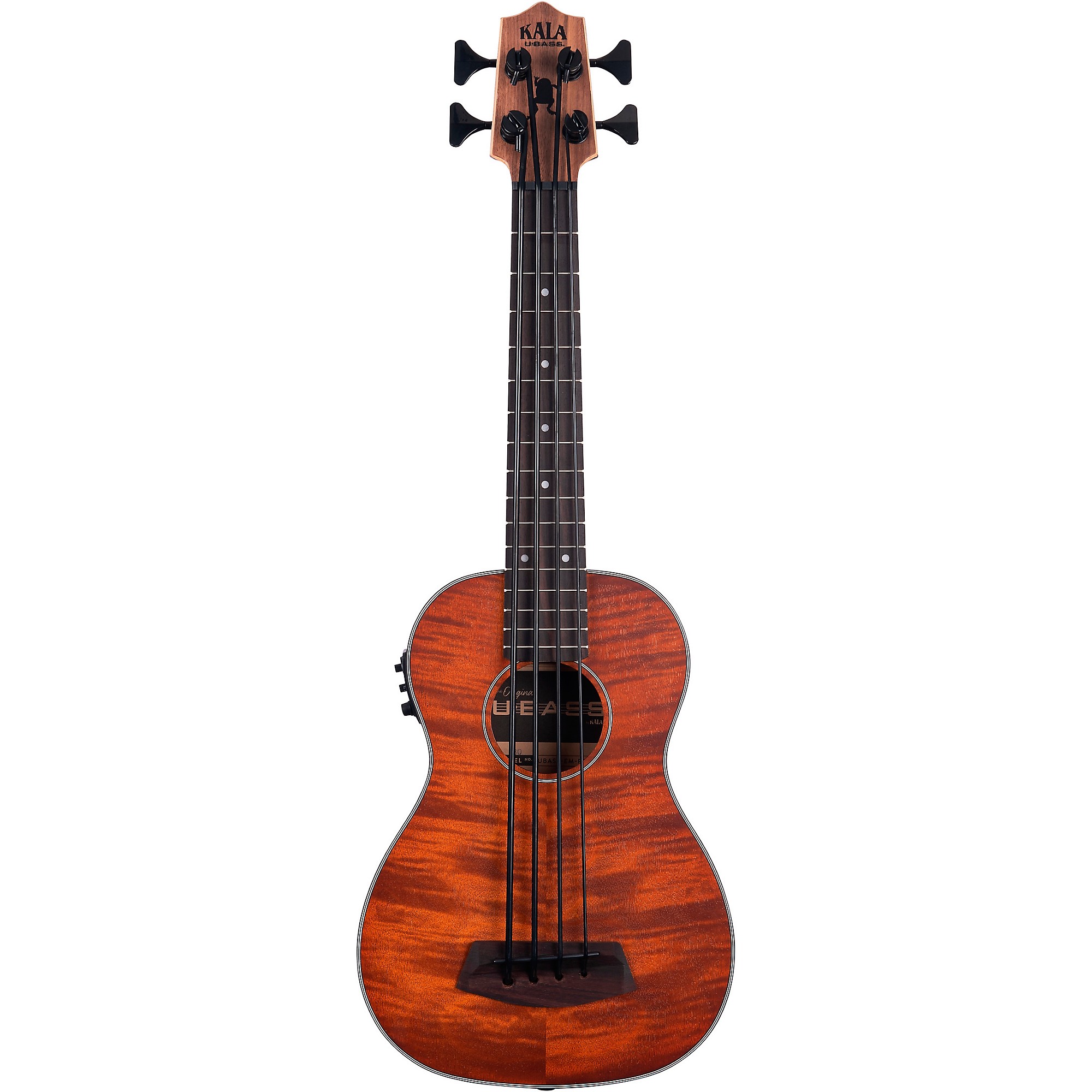 Kala Exotic Mahogany Акустически-Электрическая U-Bass Natural укулеле концерт kala ka cem kala concert exotic mahogany ukulele