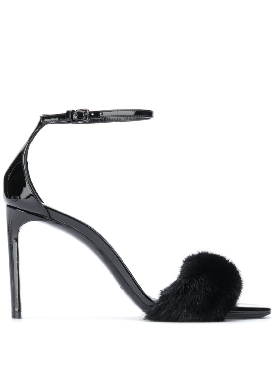 

Saint Laurent босоножки с ремешком, черный