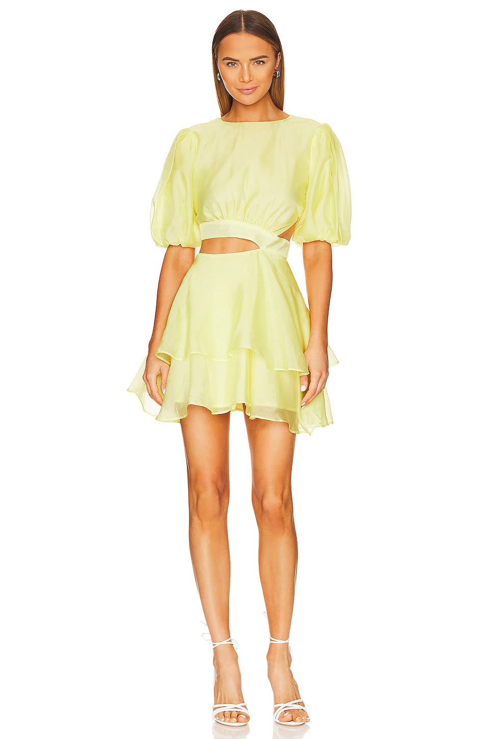 Платье мини Bardot Enya Organza, цвет Sunshine