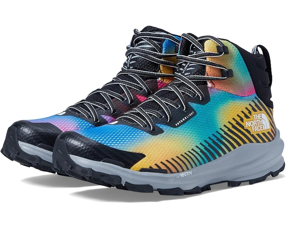 

Походные ботинки The North Face Vectiv Fastpack Mid Futurelight, цвет Super Sonic Blue Color Gradient Print/TNF Black