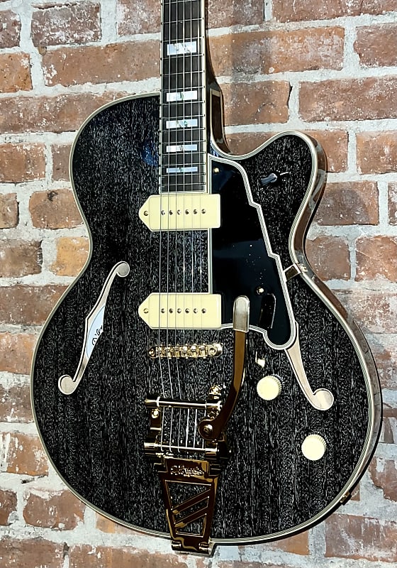 Электрогитара D'Angelico Excel 59 Hollowbody Electric Guitar - Black Dog with Sheild Tremolo, Support Small Business & Buy It Here !