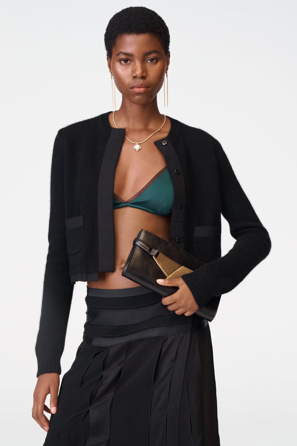 

Бюстгальтер без косточек из атласного тюля, ограниченная серия ZARA, черный