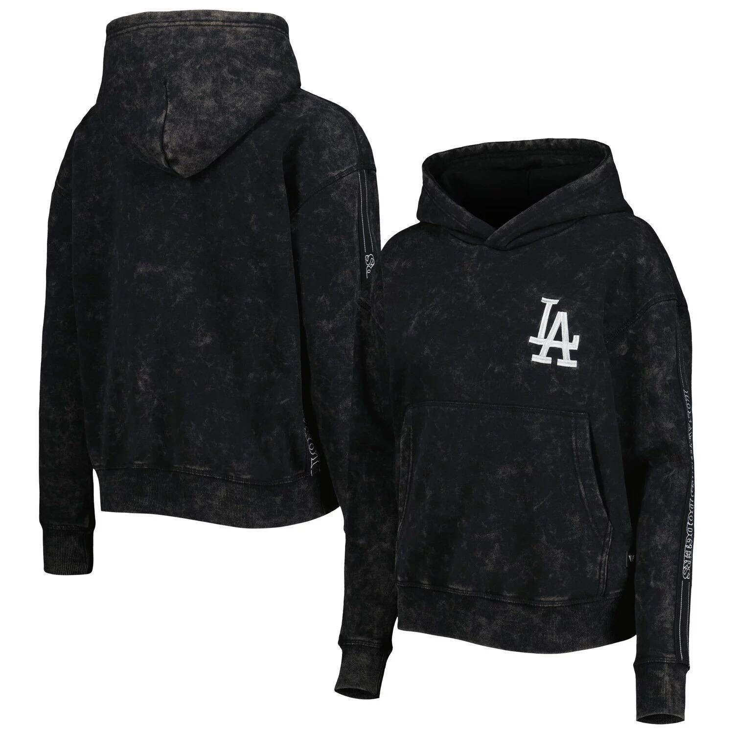 

Женский черный пуловер с капюшоном The Wild Collective Los Angeles Dodgers Marble