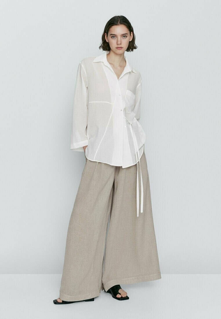 

Блузка на пуговицах Massimo Dutti, белый