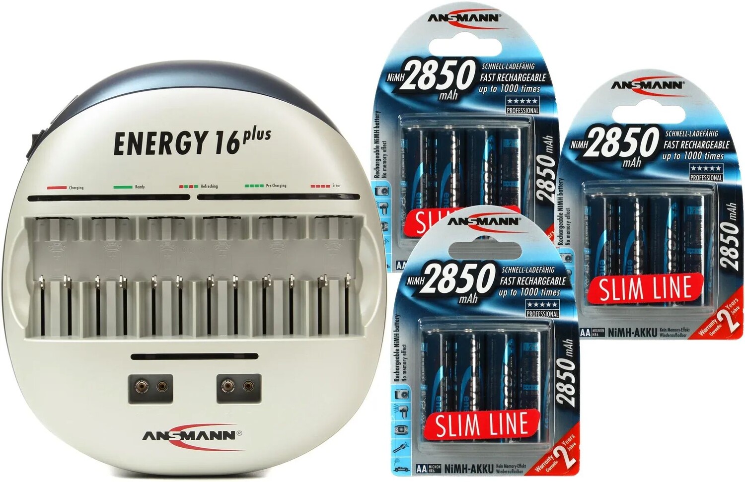 

Зарядное устройство Ansmann Energy 16 Plus и (12) батарей типа АА