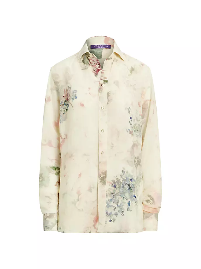 

Рубашка на пуговицах с цветочным принтом Adrien Ralph Lauren Collection, мультиколор