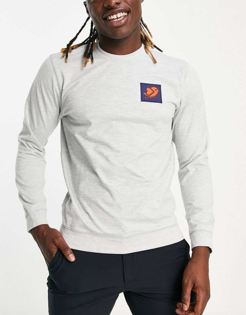 

Серый вересковый свитшот с круглым вырезом Puma Golf Cloudspun Love Golf