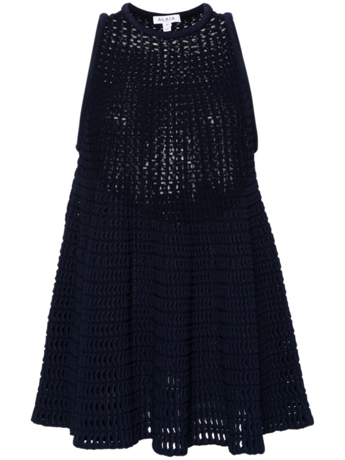 

Alaïa фактурное платье мини, синий