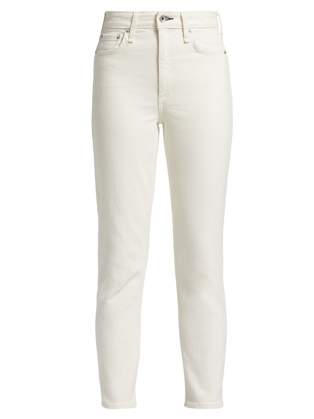 

Джинсы скинни до щиколотки Nina с высокой посадкой rag & bone, экру