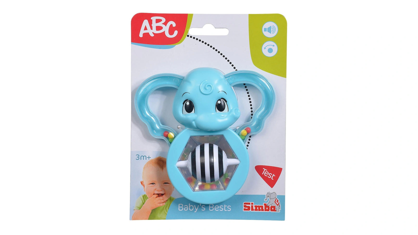 Abc зеркальный слон Simba плюшевая погремушка погремушка для новорожденных подвесная забавная кукла слон в виде животного тянущаяся амортизирующая игрушка креат