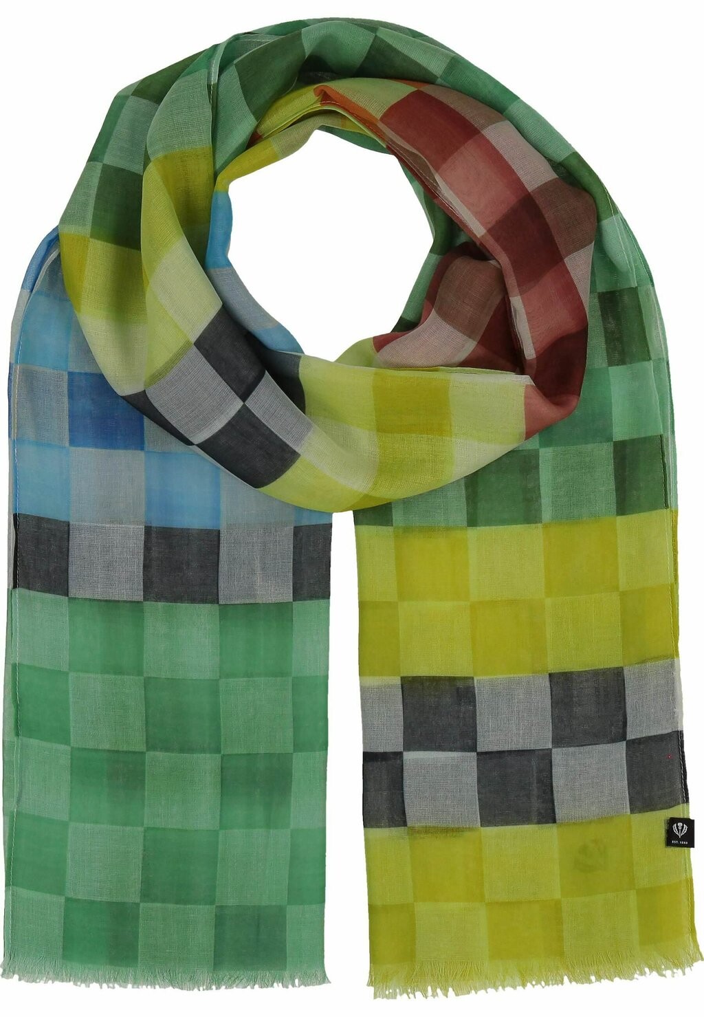 

Шарф CHECKED STOLA FRAAS, цвет misty jade
