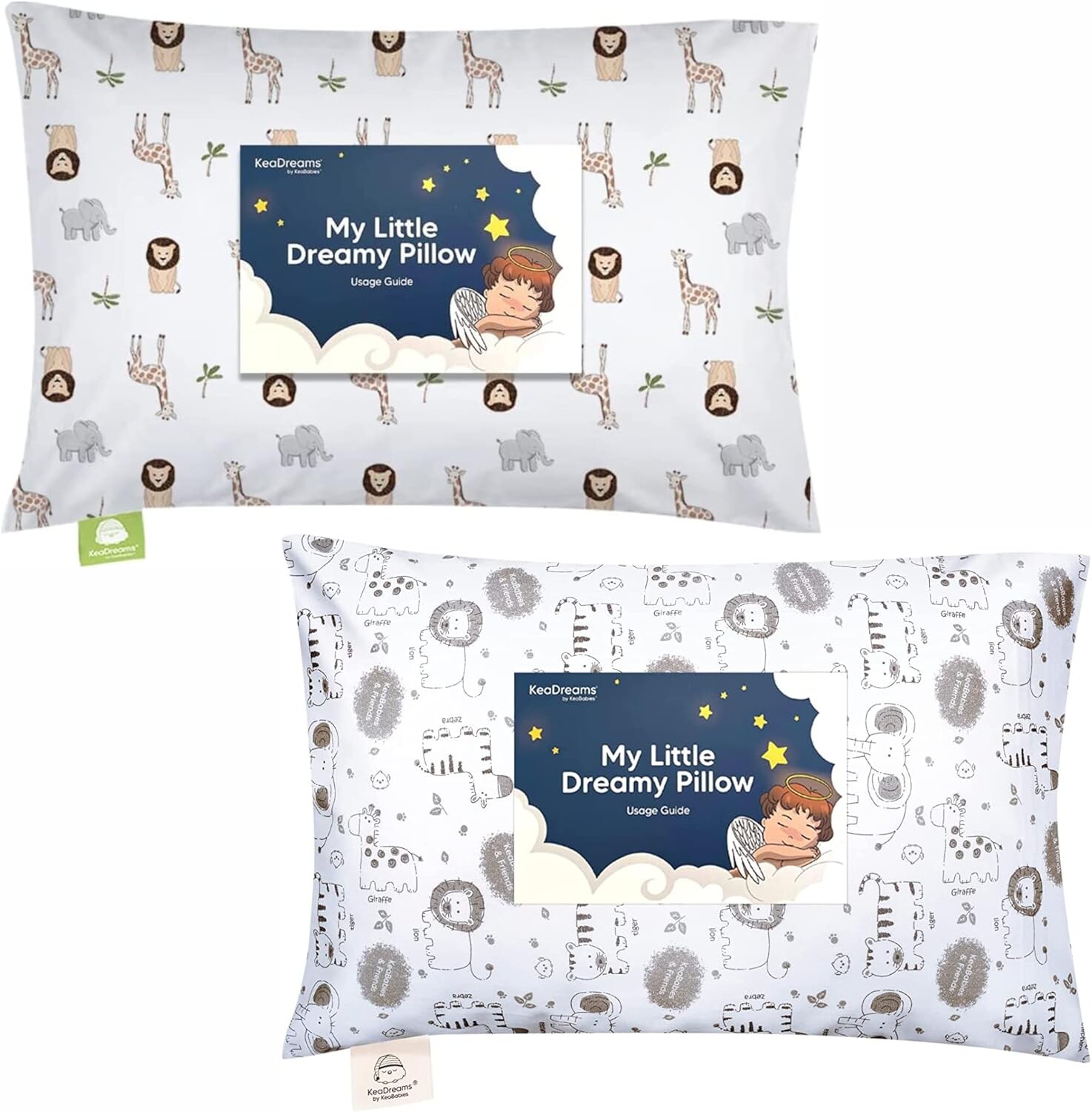

Kea Подушка для малышей с наволочкой - 13x18 My Little Dreamy Pillow - Подушки для сна для малышей из органического хлопка, детские подушки, дорожные подушки для сна, мини-подушки, подушки для кроватей для малышей KeaBabies
