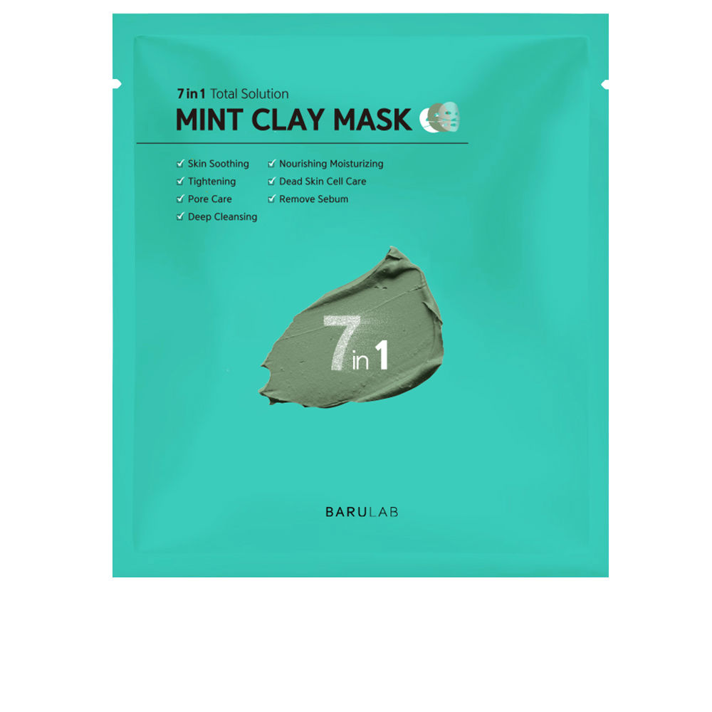 Маска для лица 7 in one solution mint clay mask Barulab, 30 г barulab маска для лица barulab с экстрактом центеллы азиатской восстанавливающая 23 г