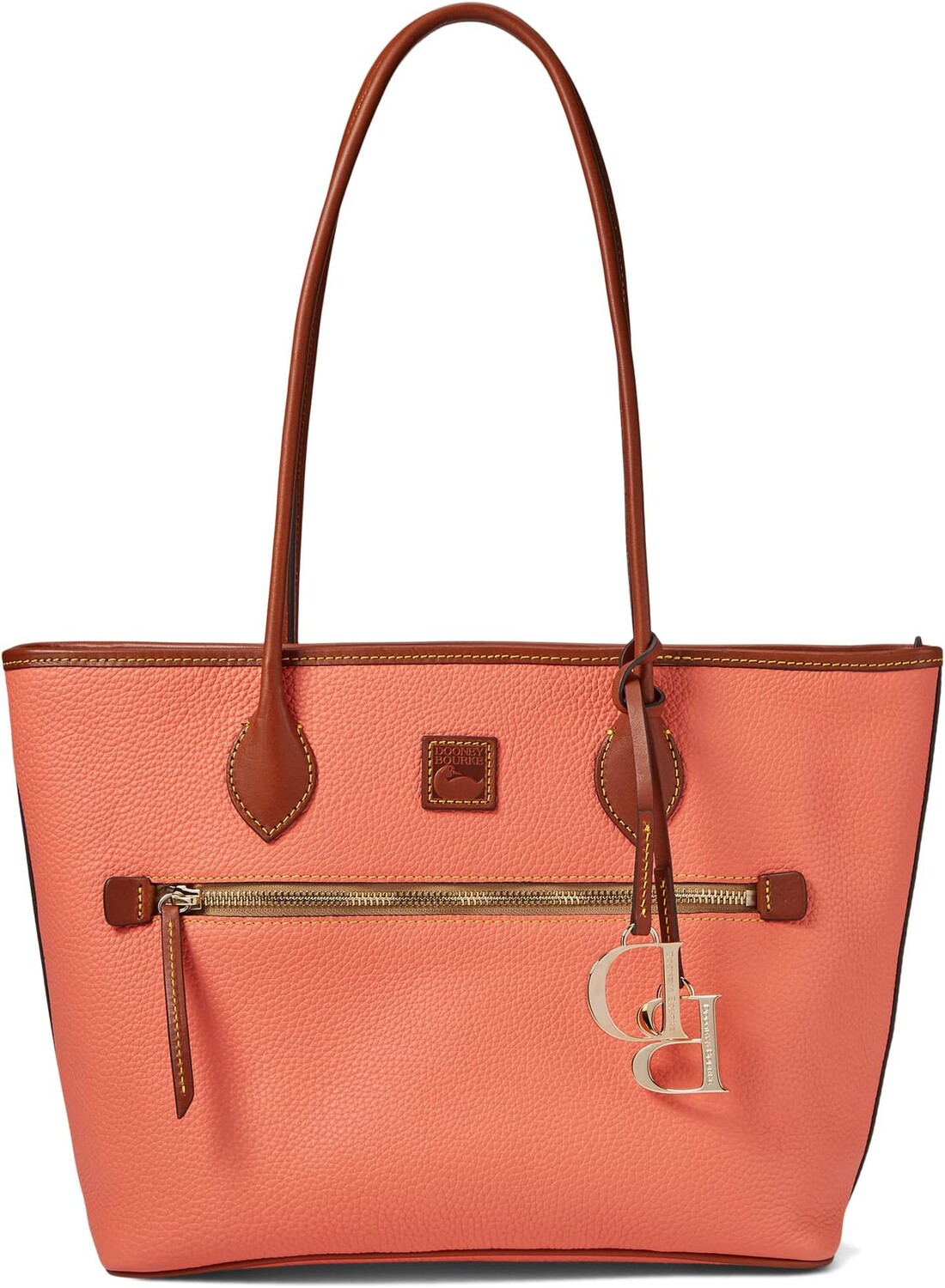 

Сумка-тоут с галькой Dooney & Bourke, коралловый
