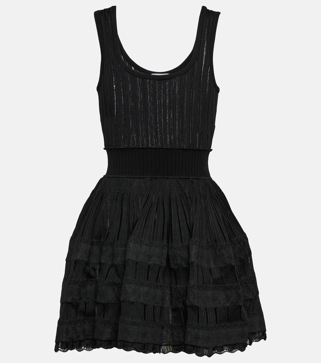 Мини-платье с кринолином ALAÏA, черный платье мини из смесовой ткани стрейч с кринолином alaia цвет bleu gris