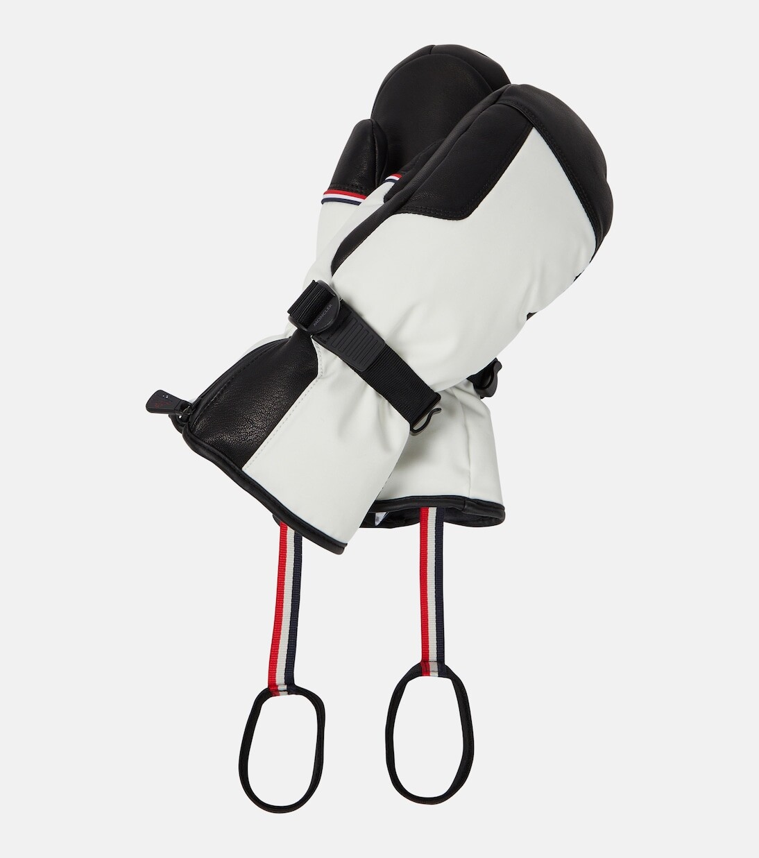 

Перчатки с кожаной отделкой Moncler Grenoble, белый