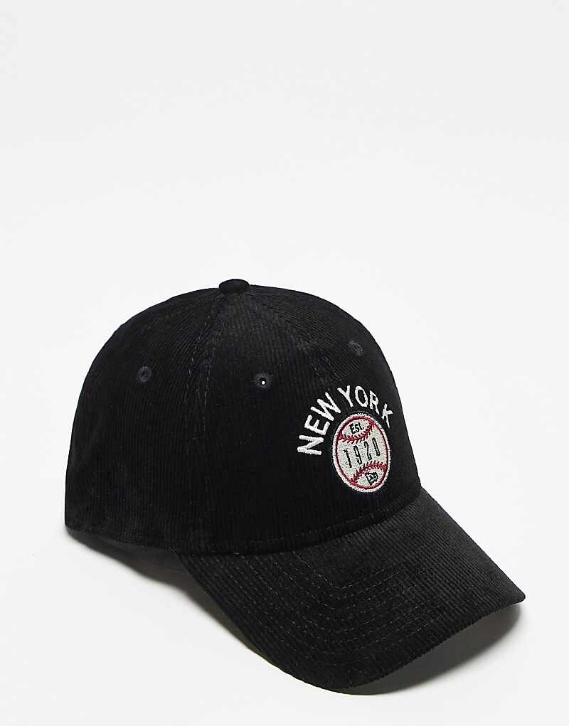 

Черная вельветовая кепка с логотипом New Era 9Twenty