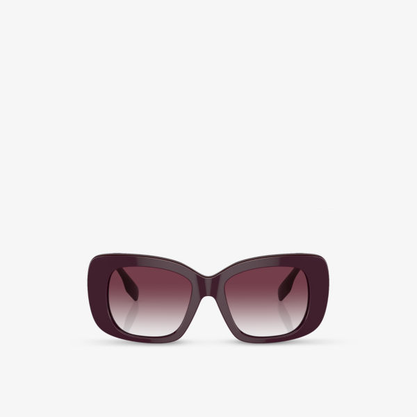 Солнцезащитные очки be4410 в квадратной оправе из ацетата ацетата Burberry, красный