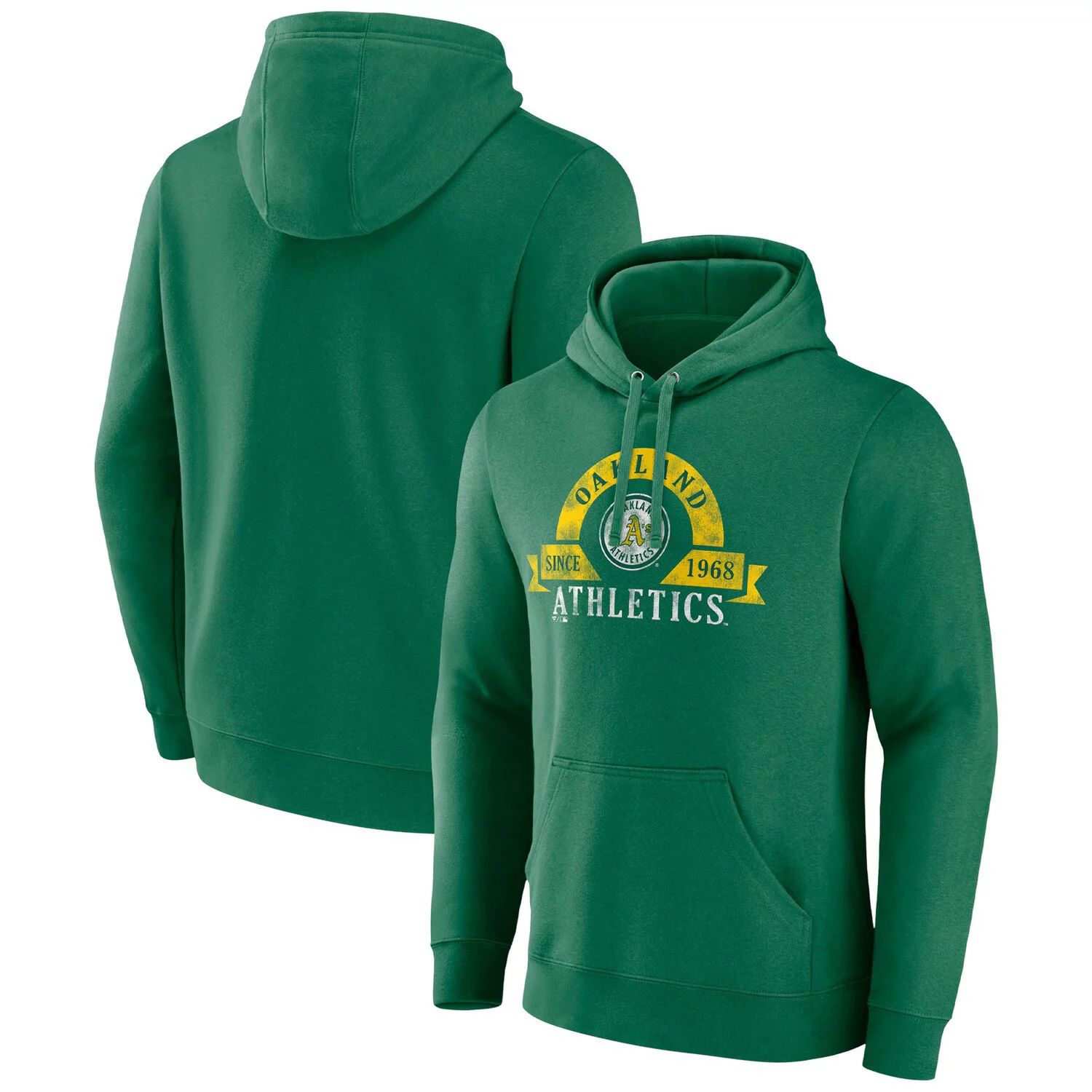 цена Мужской пуловер с капюшоном Kelly Green Oakland Athletics Alternate Utility Majestic