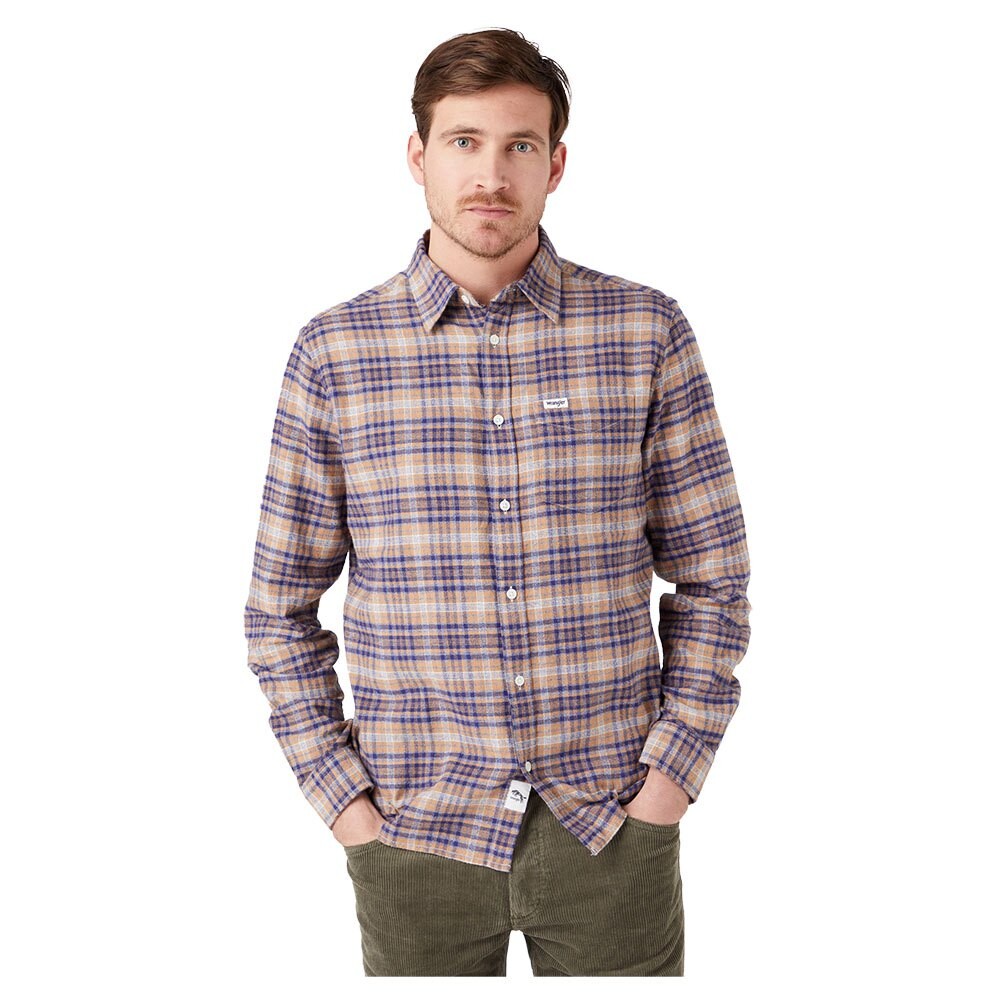 

Рубашка с длинным рукавом Wrangler W5A2CCB51 1 Pocket, серый