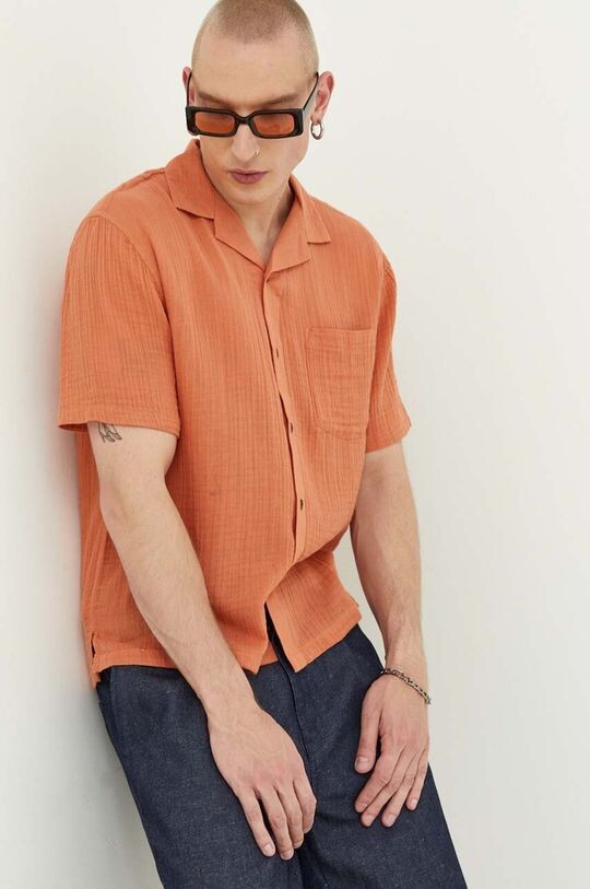 

Рубашка из хлопка Abercrombie & Fitch, синий