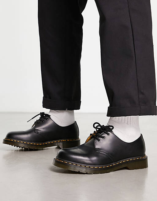 

Черные туфли на плоской подошве Gibson с тремя люверсами Dr Martens 1461