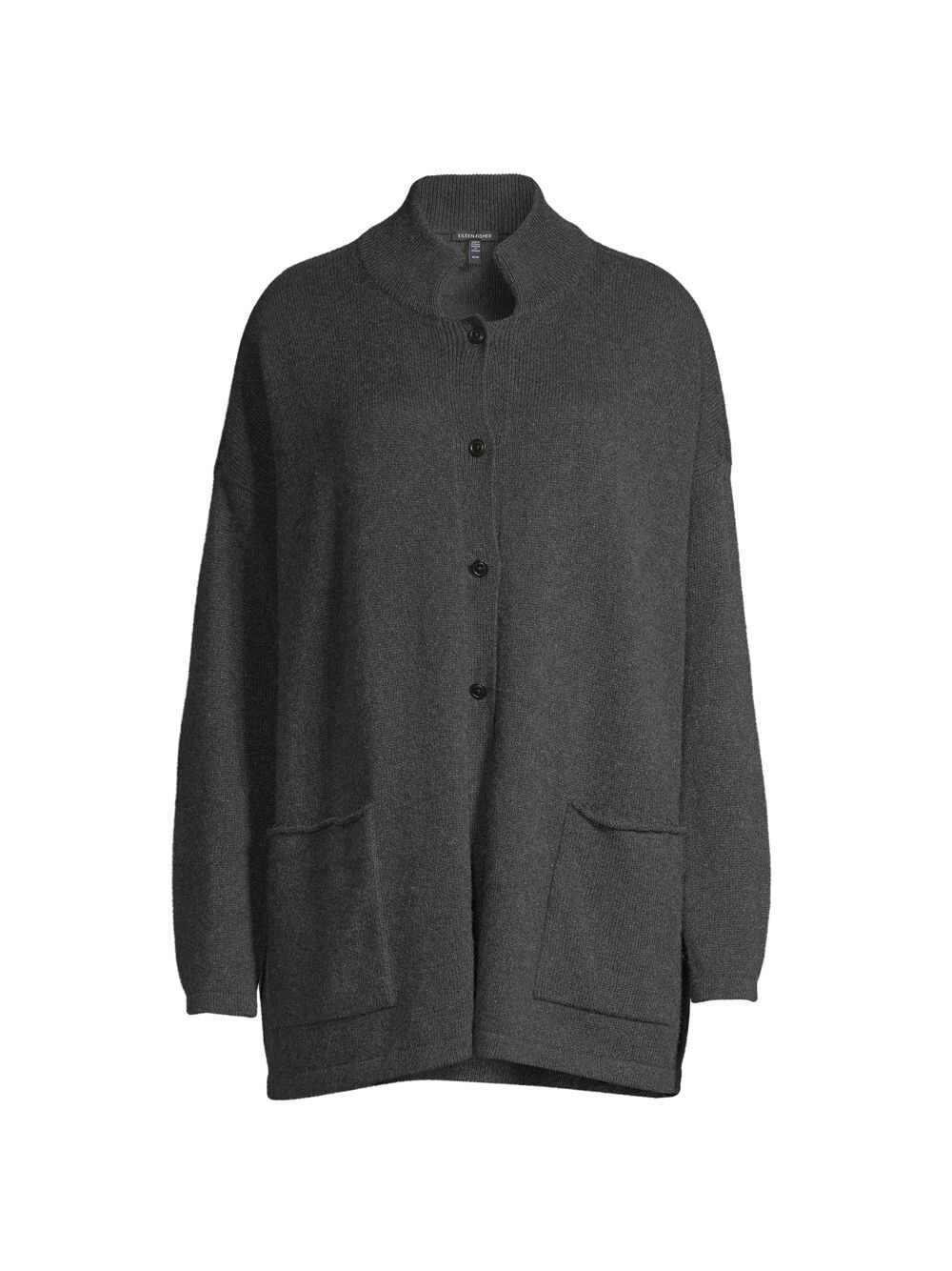 

Кардиган из хлопка и кашемира Eileen Fisher, угольный