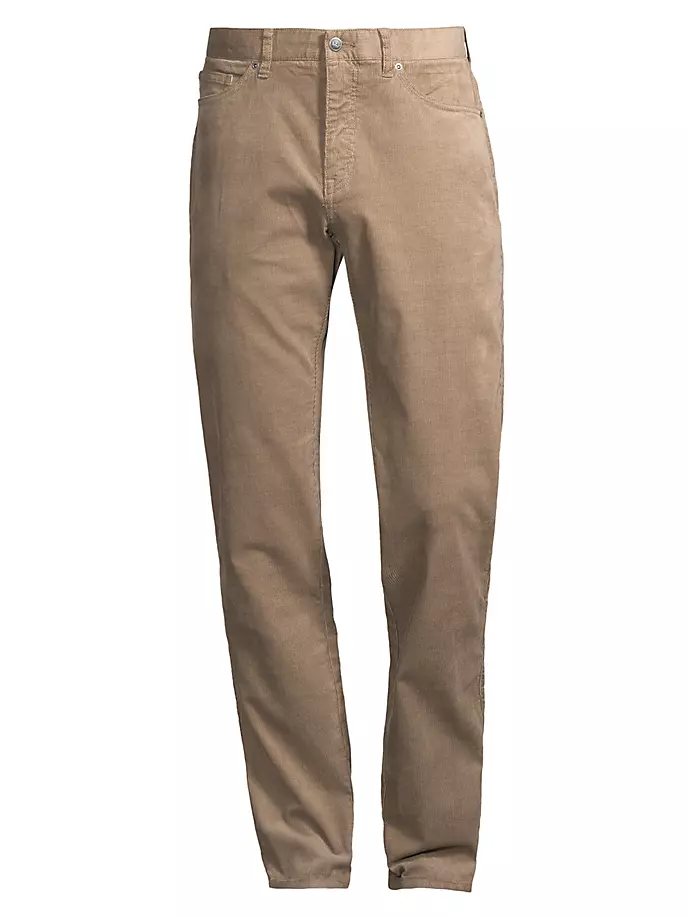 

Вельветовые брюки с пятью карманами Crown Peter Millar, хаки